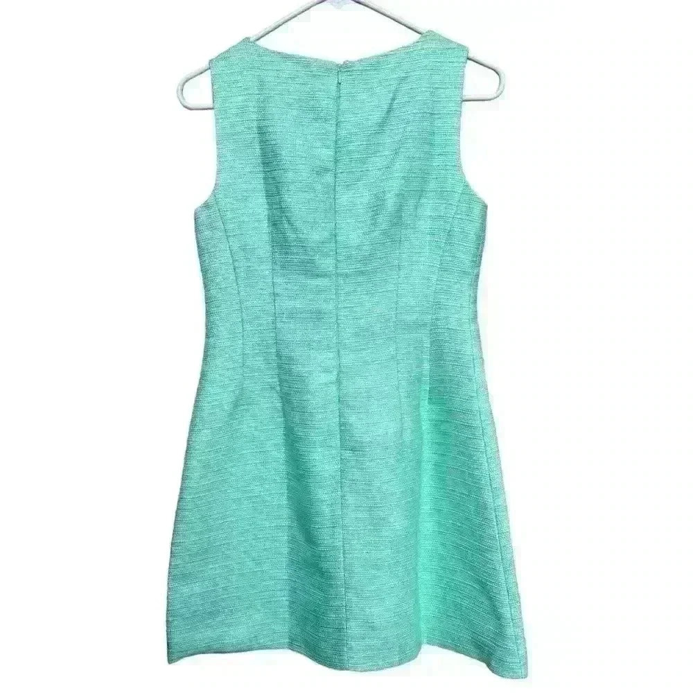 ⭐️2/$10⭐️ Mint & gold metallic shift dress size S - Picture 2 of 6